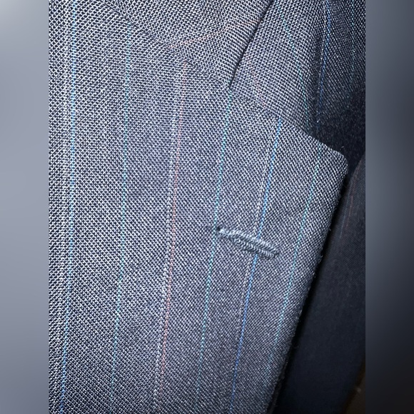LN Towncraft pinstripes navy blazer 38R - Picture 2 of 4